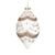 Clear with Champagne Silver Glitter Glass Ornament