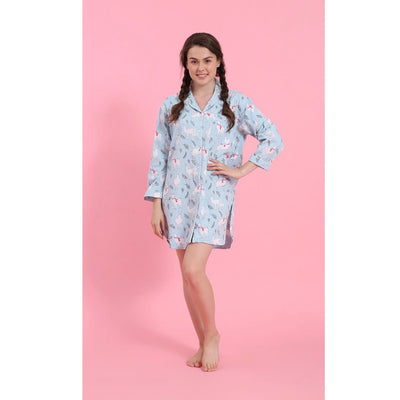 Mahogany "Llama" Flannel Nightshirt  - Putti Fine Fashions Canada