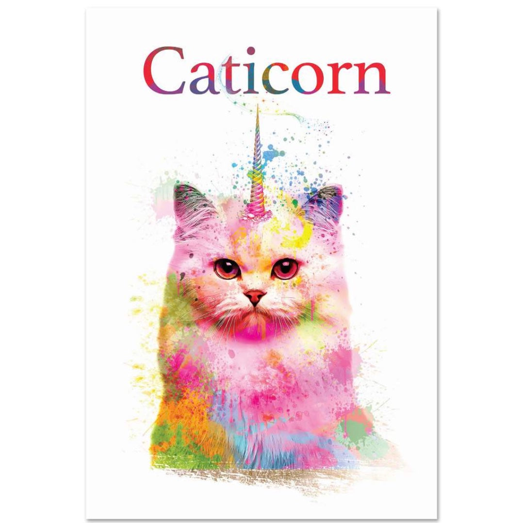 Nobleworks Caticorn Birthday Greeting Card  | Putti Celebrations