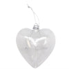 Feather Filled Glass Heart Memorial Ornament | Putti Christmas Canada