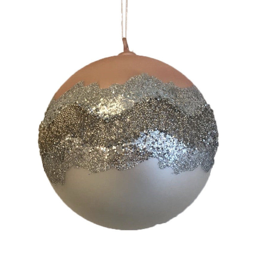  Jim Marvin Mercury Coral Ball Ornament, JM-Jim Marvin, Putti Fine Furnishings