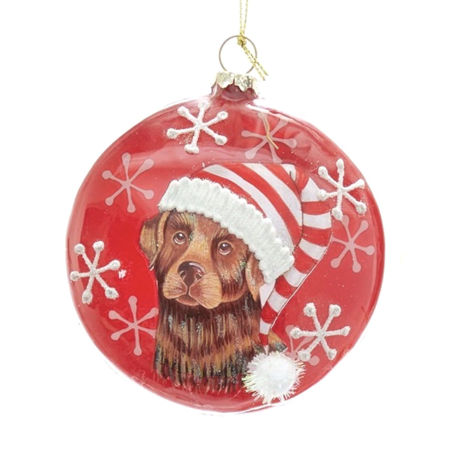 Kurt Adler Labrador Retriever Disc Ornament | Putti Christmas Decorations