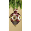 Finial with Gems Glass Ornament - Wine