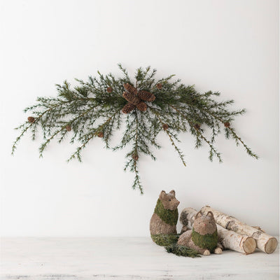 Sullivans Pine Door Swag | Putti Christmas Decorations