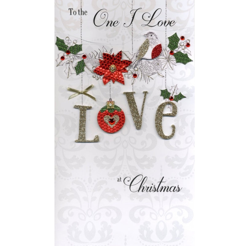 "To the One I Love"  Boxed Luxury Christmas Greeting Card  | Putti Christmas 