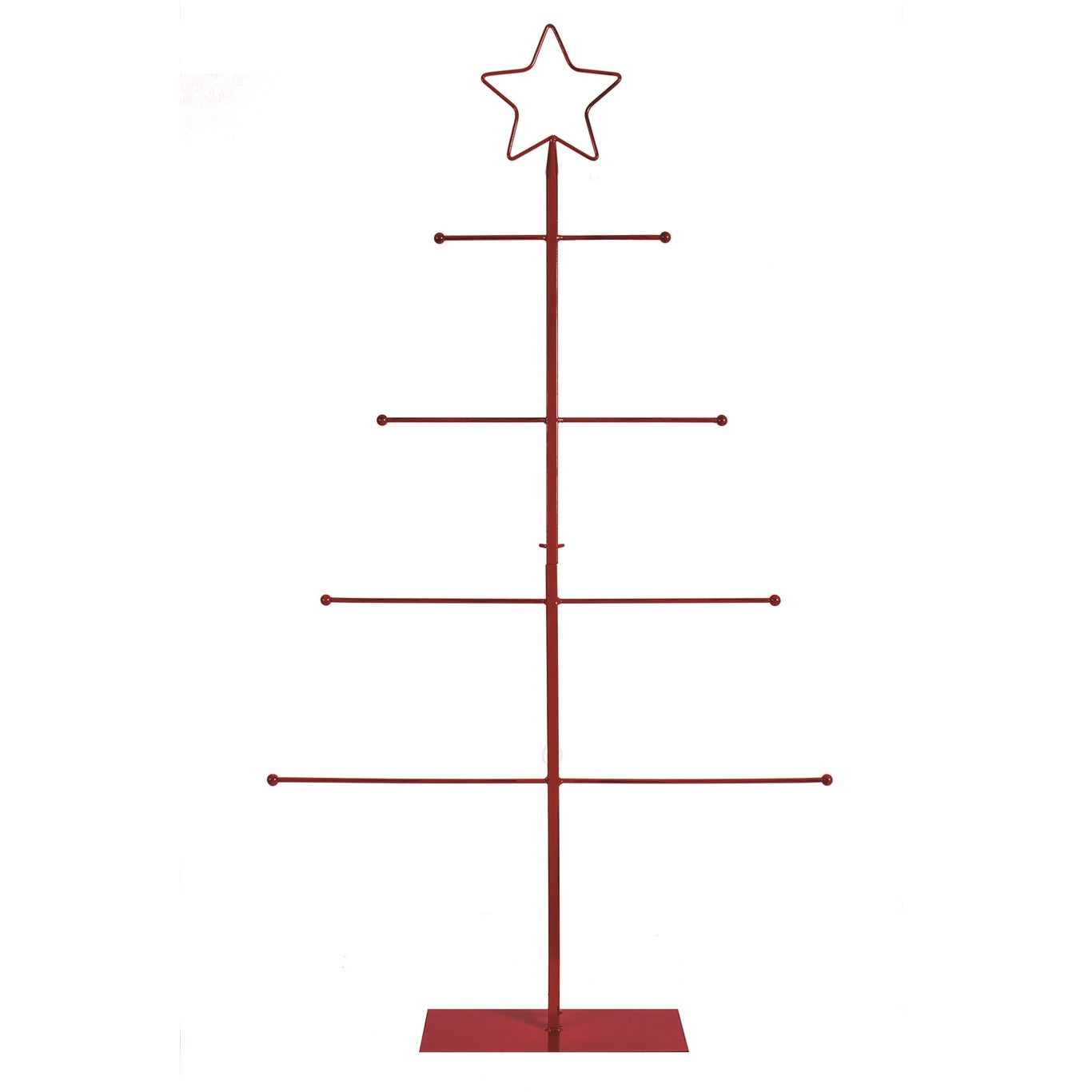 Red Metal Tree Ornament Stand | Putti Christmas Display 