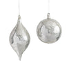 Sullivans Shiny Silver Textured Ornament | Putti Christmas Decorations