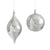 Sullivans Shiny Silver Textured Ornament | Putti Christmas Decorations