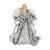 Silver with Grey Fur Trim Angel Tree Topper | Putti Christmas Decorations 