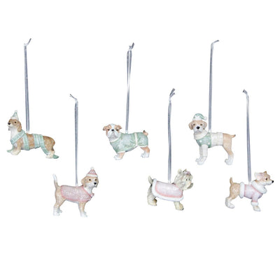 Pastel Resin Bulldog Ornament | Putti Christmas Canada