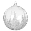 Clear with Iced Stones Glass Ornaments | Putti Christmas Decorations