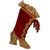 Red Velvet Christmas Stocking with Gold Brocade | Putti Christmas Celebrations 