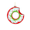 Red and White Doughnut Ornament | Putti Christmas Canada
