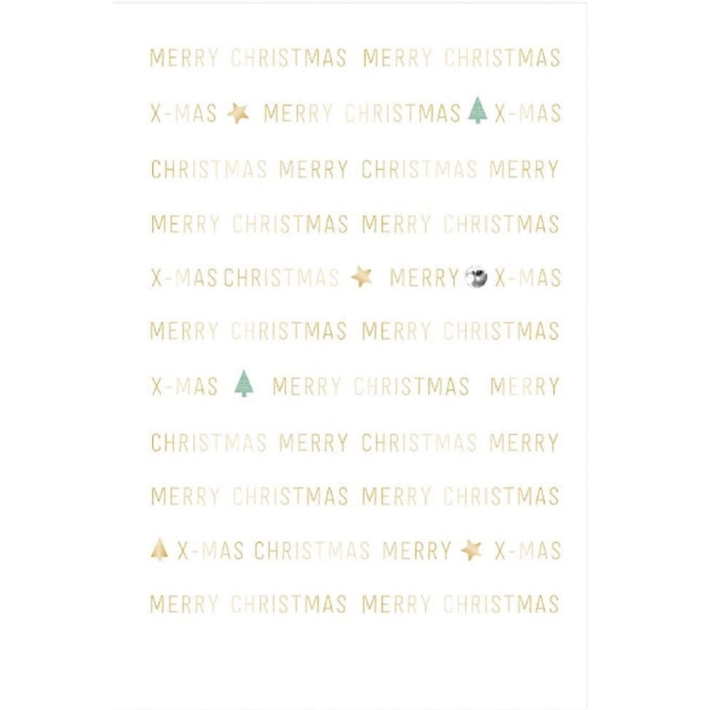 Artebene "Merry Christmas" Repeating Words  Greeting Card | Putti 