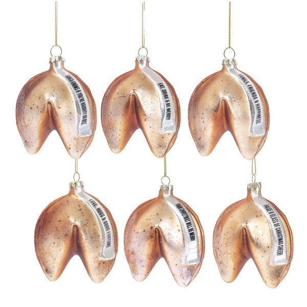 Christmas Fortune Cookie Glass Ornament | Putti Celebrations Canada 
