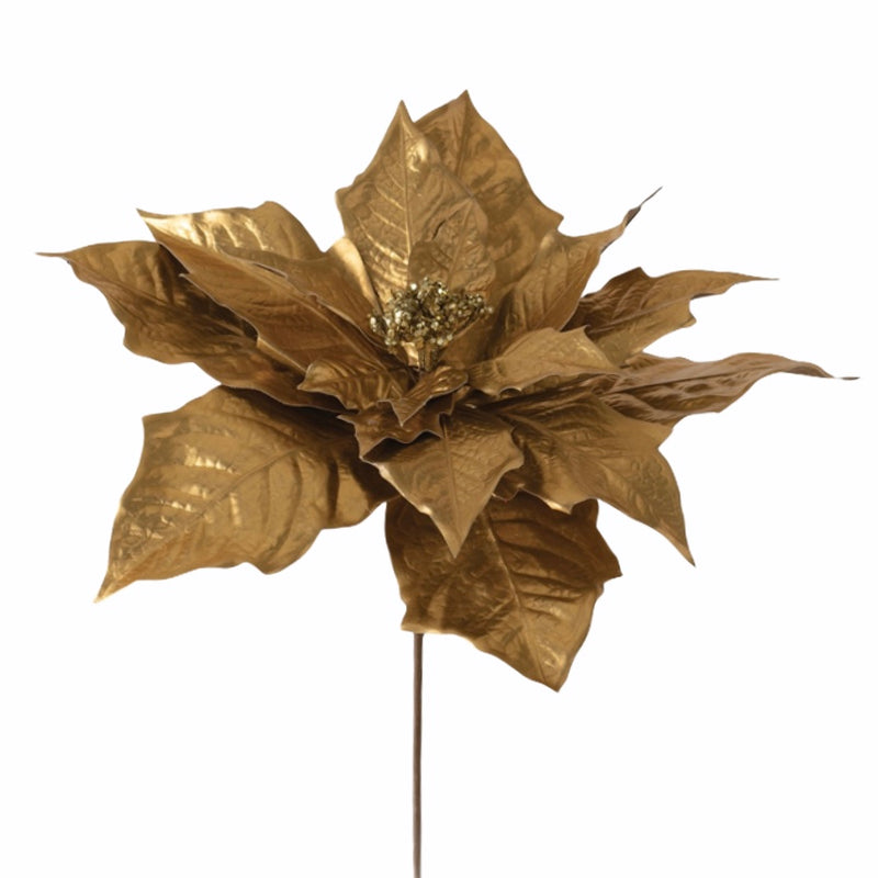 Sullivans Metallic Gold Poinsettia Stem