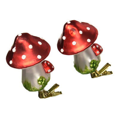 Kurt Adler Spotted Toadstool Glass Ornament