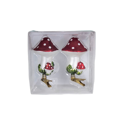 Kurt Adler Spotted Toadstool Glass Ornament