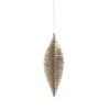 Gold Glittered Fiber Drop Ornament - Medium