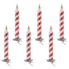 Raz Candy Cane Striped Clip-On Candle Glass Christmas Ornaments