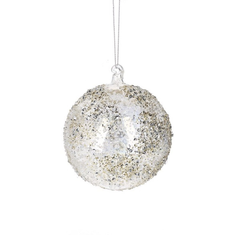 Shimmer Hand Blown Glass Ball Ornament