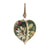 Wood Poinsettia Heart Ornament
