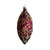 Red with Gold Scroll Double Point Glass Ornament