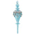 Kurt Adler Tiffany Blue Finial Ornament with Jewels