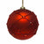 Red with Trellis and Jewels Glass Ball Ornament