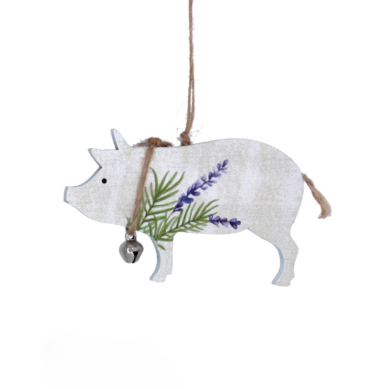 Herbs Pig Wood Ornament