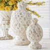 White Distressed Pineapple Finial | Putti Fine Furnishings