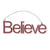 "Believe" Red Glitter Cutout Ornament | Putti Christmas 
