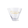 "I Believe in Cocktails" Stemless Martini Glass, TAG-Design Home Associates, Putti Fine Furnishings
