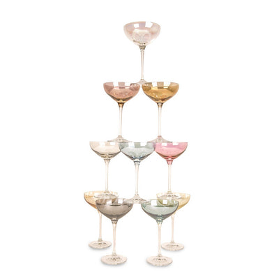 LSA International Tower Champagne Set - Pastel Assorted, LSA - LSA International - David Shaw, Putti Fine Furnishings