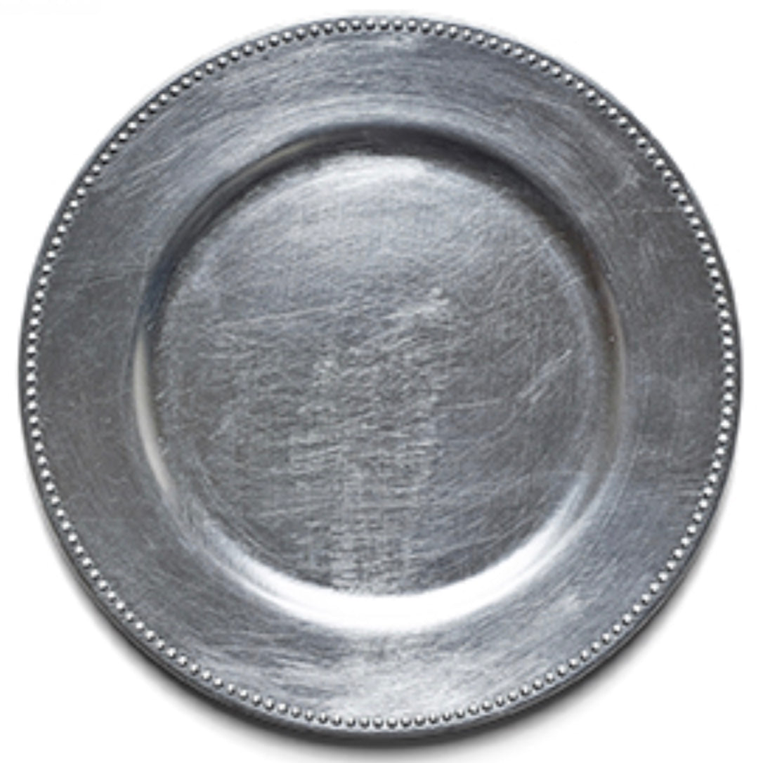  Silver Beaded Charger Plate, Harman, Putti Fine Furnishings