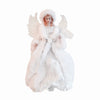 Small White and Silver Christmas Angel Tree Topper | Putti Fine Furnishings