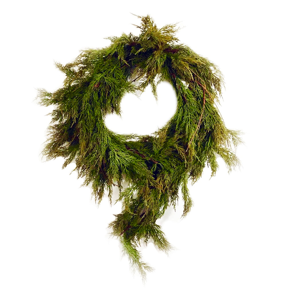  Trailing Cedar Wreath, GI-Green Imports, Putti Fine Furnishings