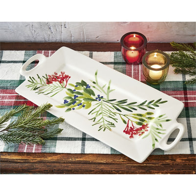 Winter Sprig Rectangular Platter