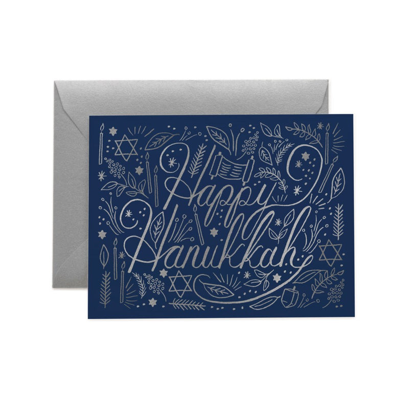 Rifle Paper Co. Silver "Happy Hanukkah" Boxed Cards | Putti Canada