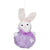 Pom Pom Bunny With Flower Ornament - Lilac
