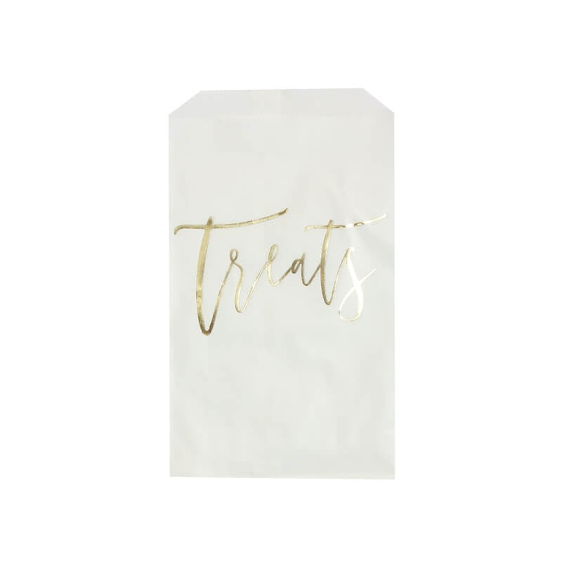 Ginger Ray Gold "Treats" Candy Bags | Putti Party Supplies 