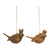 Royal Balmoral Gold Resin Bird with Crown Ornament
