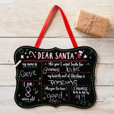 Demdaco Dear Santa Chalkboard | Putti Christmas Decorations