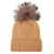Ribbed Knit Fur Pom Pom Hat - Purple | Putti Fine Fashions 