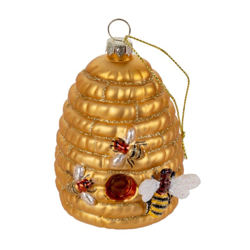 Beehive Glass Ornament | Putti Celebrations 