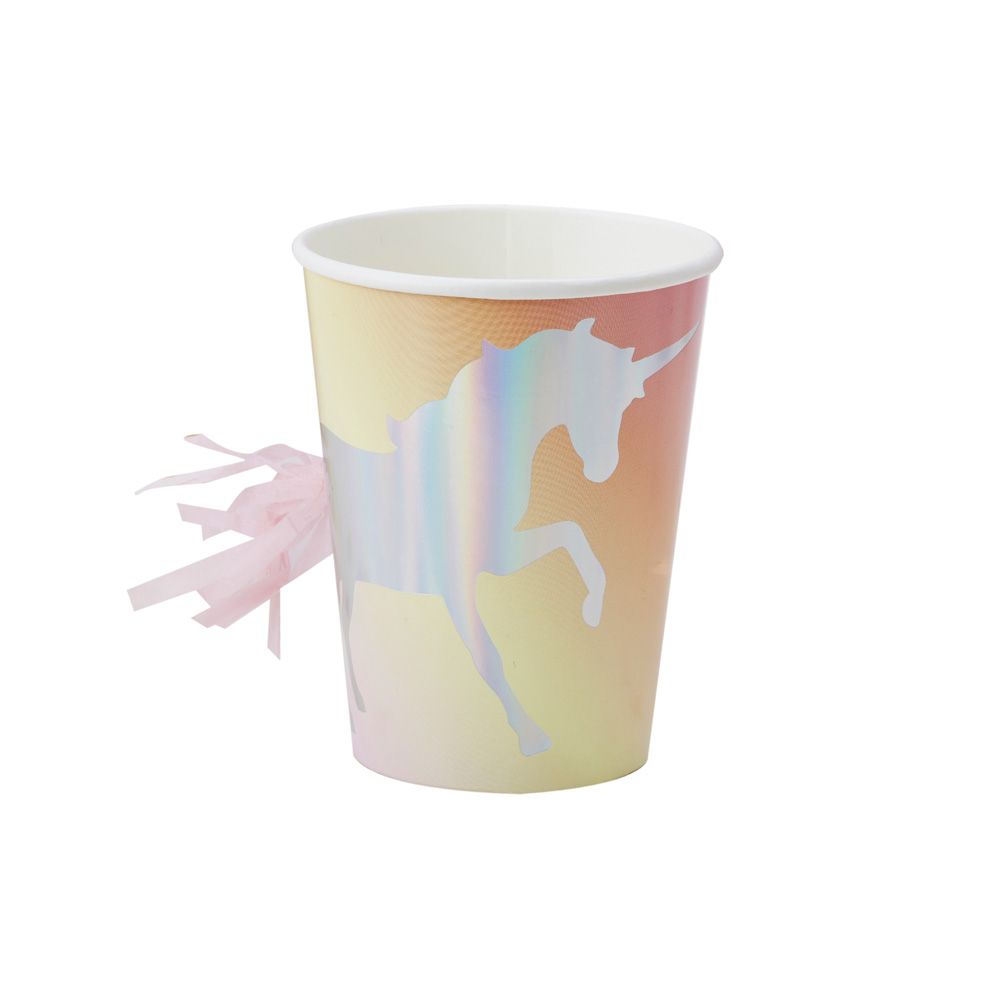 "Make a Wish" Unicorn Tassel Paper Cups
