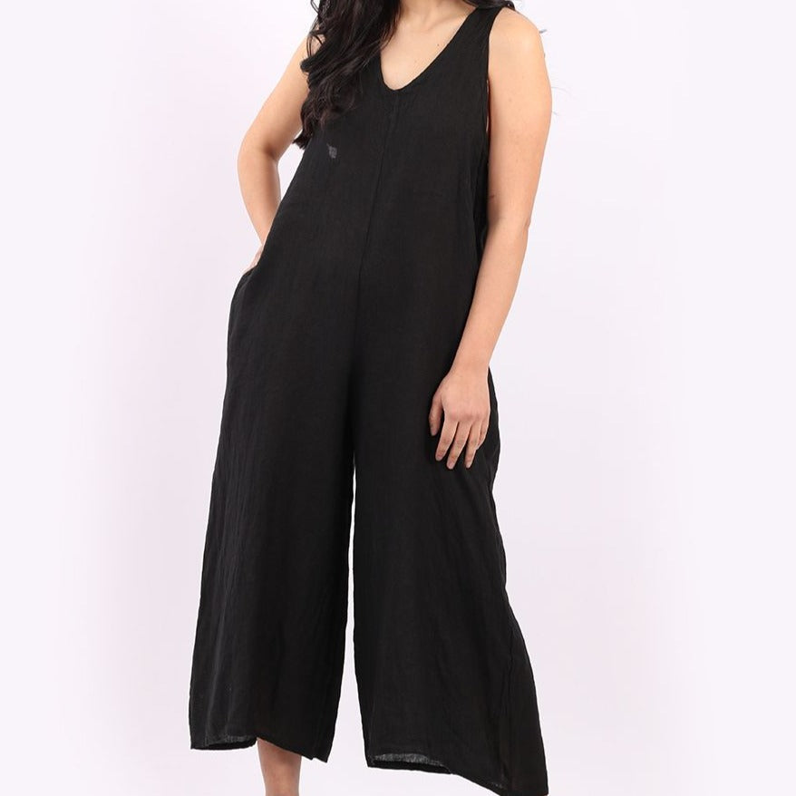 Black wide sales leg dungarees