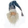 Kurt Adler Platinum and Teal Santa Head Ornament | Putti Christmas Decorations