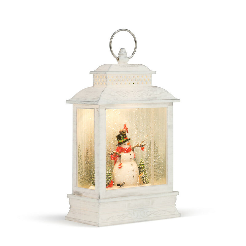 Demdaco Musical Woodland Snowman Snow Lantern with Light | Putti Christmas 
