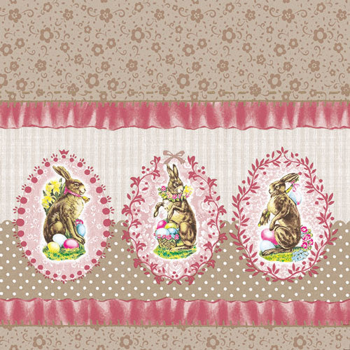 Nostalgic Easter Pink Paper Napkins - Lunch | Putti Party Supplies 